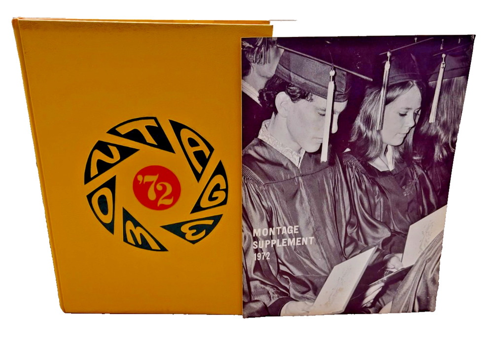 1972 Yearbook Elk Grove High School IL Montage With Montage Supplement Nice!